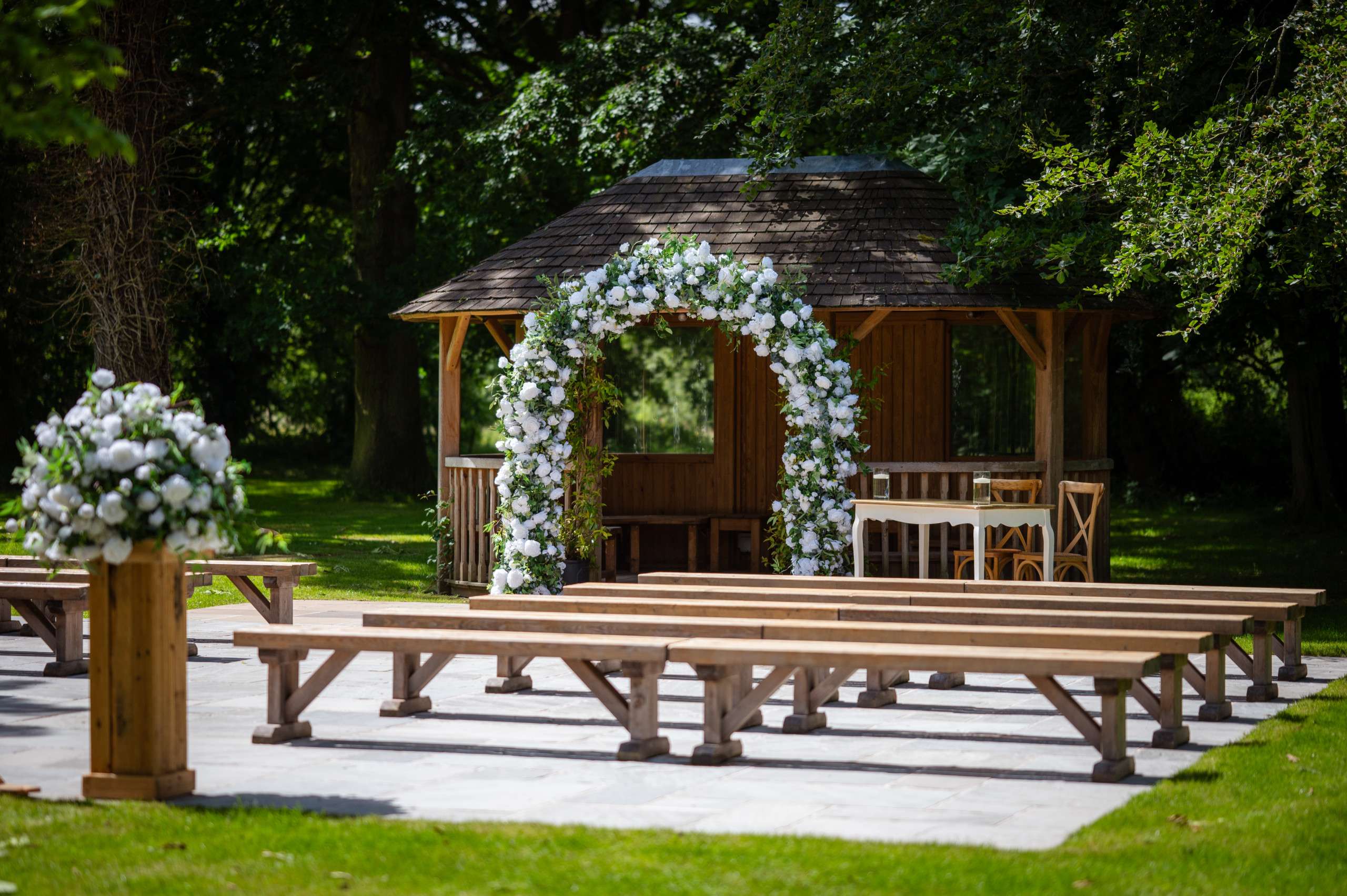 The outdoor ceremony Pavilion at The Oak Tree of Peover